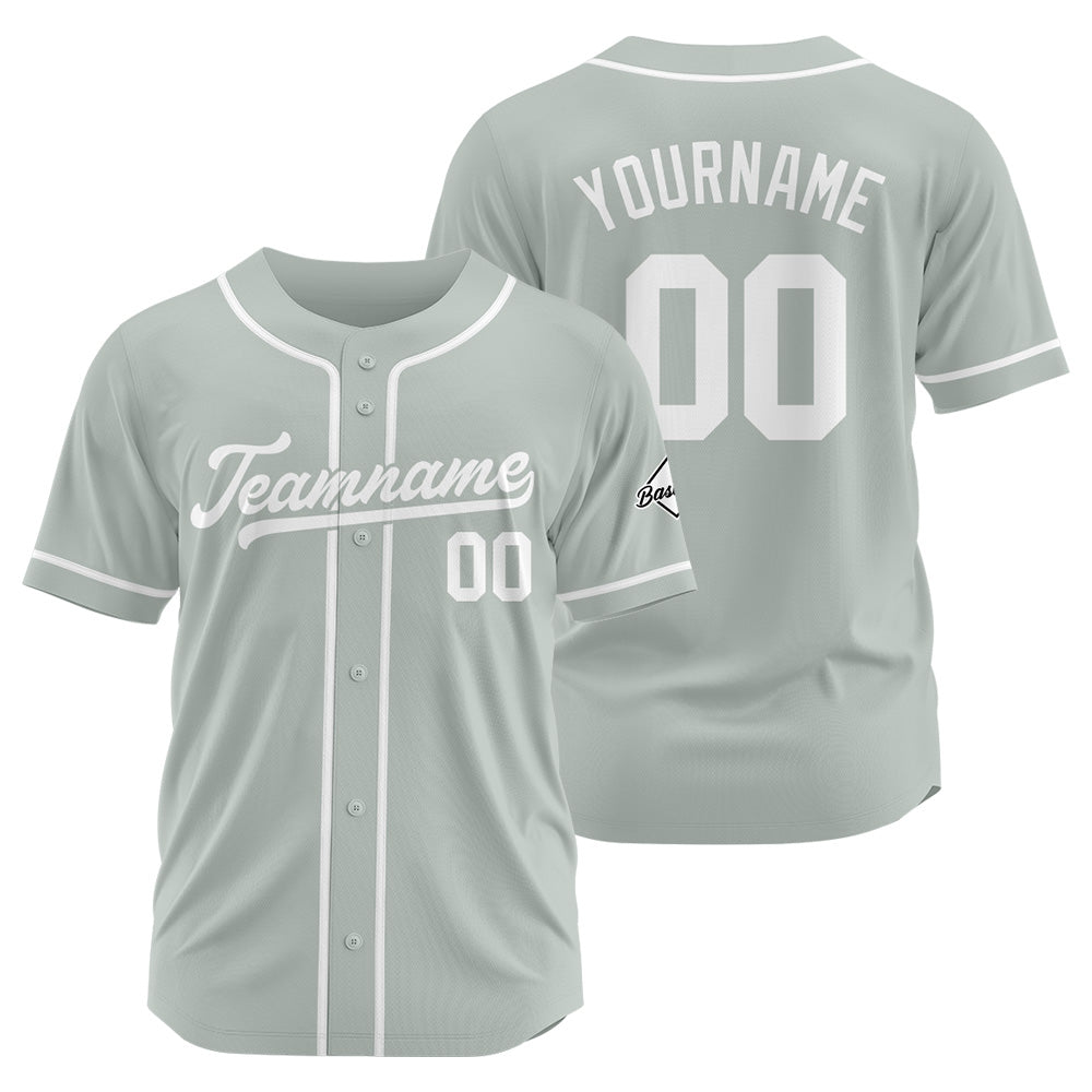 Benutzerdefinierte Authentisch Baseball-Trikot Grau-weiß