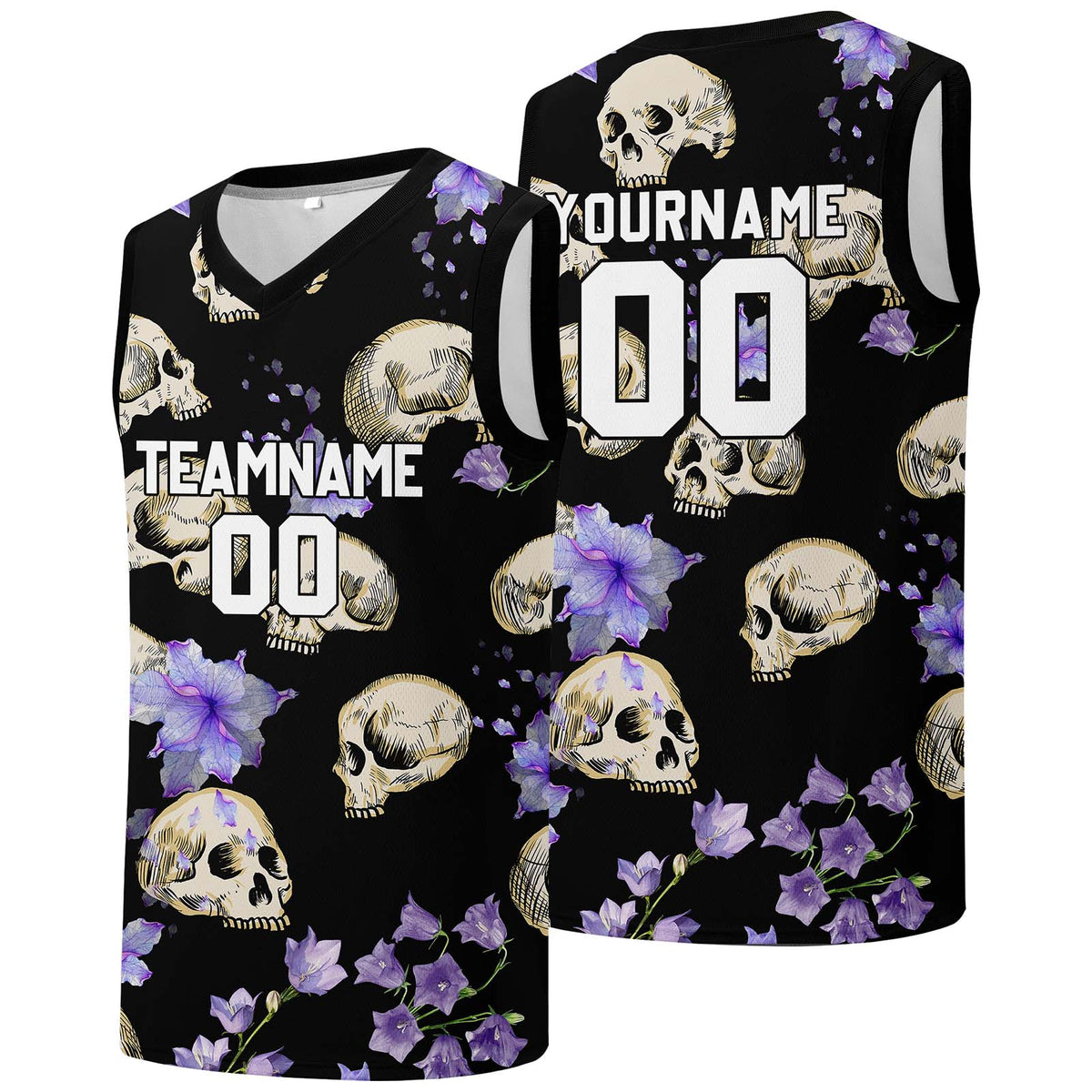 Individuelle Basketball-Jersey für Männer und Frauen. Gestickter und gedruckter Name, Nummer und Logo