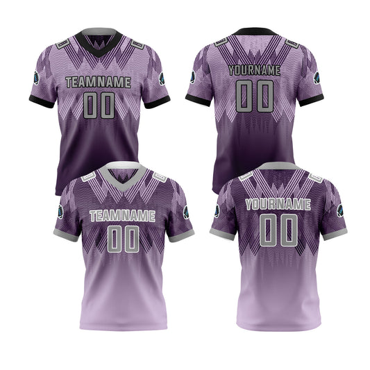 Benutzerdefinierte Lila Grau Reversibel Fußball Trikot Personalisierte Gradient Fußball Shirts für Männer gedruckt Team Name Nummer Logo