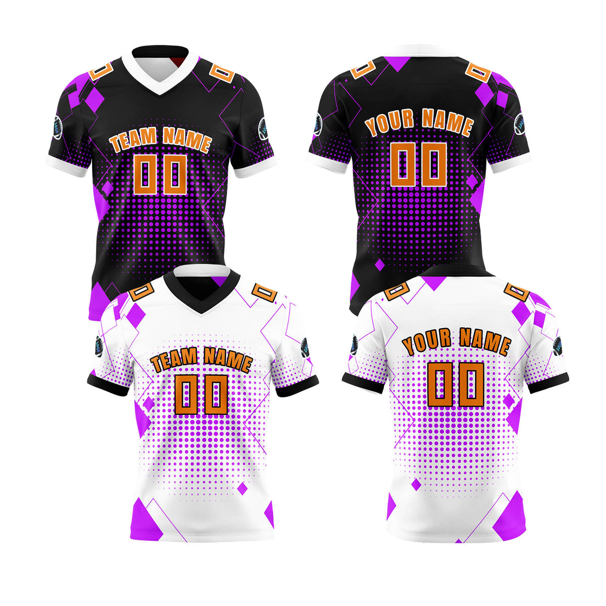 Benutzerdefinierte Weiß Orange Reversibel Fußball Trikot Personalisierte Gradient Fußball Shirts für Männer gedruckt Team Name Nummer Logo