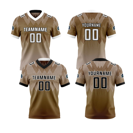 Benutzerdefinierte Schwarz Braun Reversibel Fußball Trikot Personalisierte Gradient Fußball Shirts für Männer gedruckt Team Name Nummer Logo