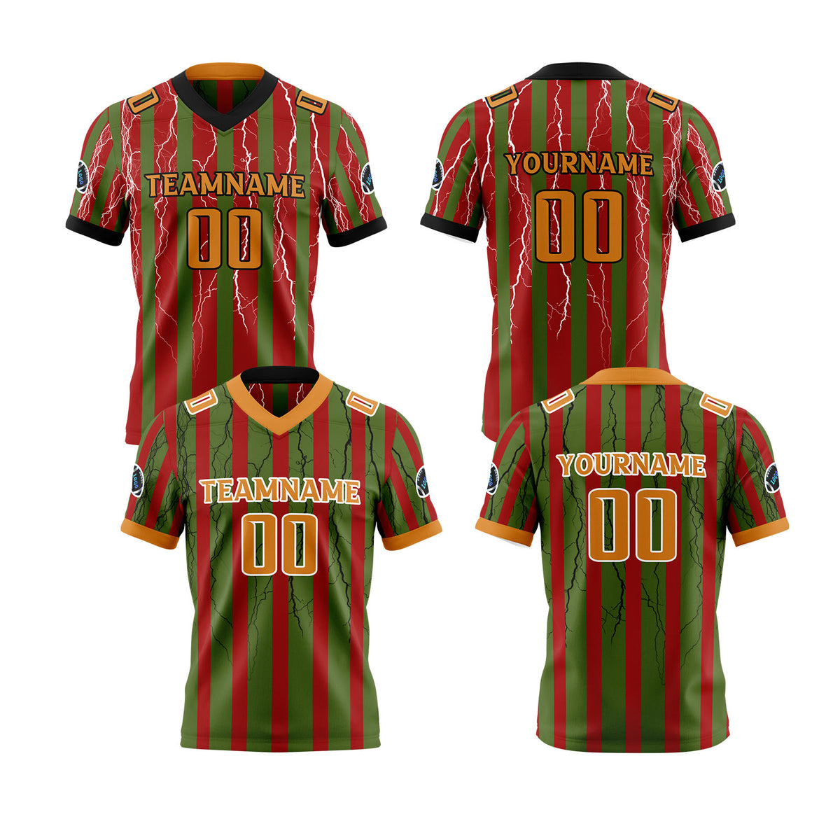 Benutzerdefinierte Grün Orange Reversibel Fußball Trikot Personalisierte Gradient Fußball Shirts für Männer gedruckt Team Name Nummer Logo