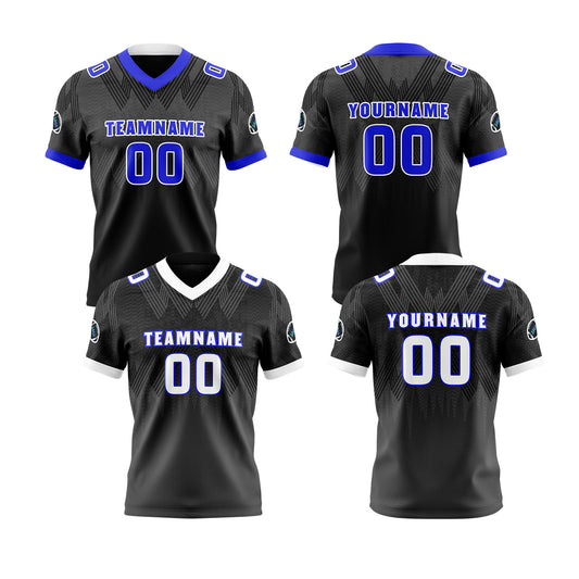 Benutzerdefinierte Grau Blau Reversibel Fußball Trikot Personalisierte Gradient Fußball Shirts für Männer gedruckt Team Name Nummer Logo