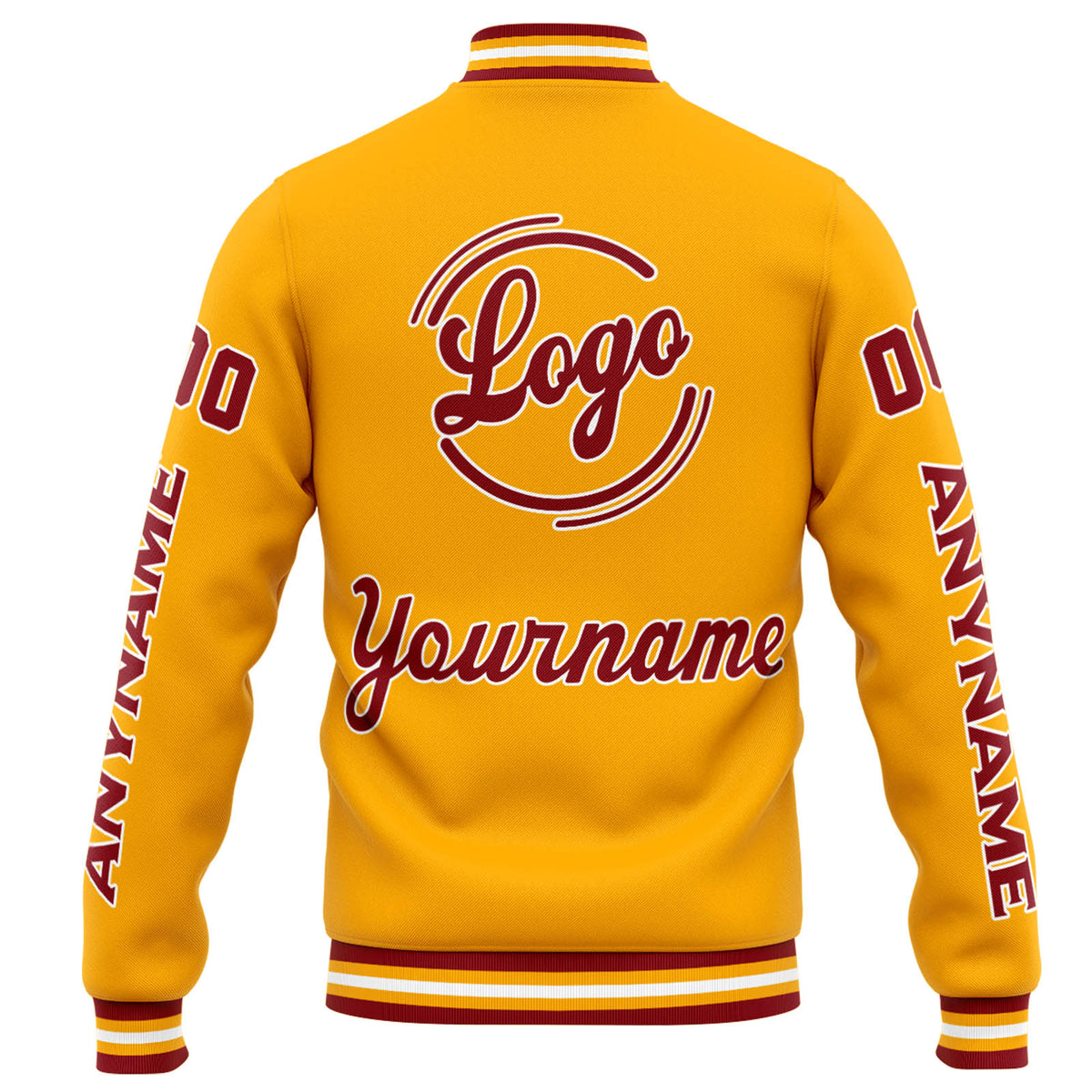 Benutzerdefinierte Varsity-Jacke. Letterman-Jacke für Männer, Frauen und Jugendliche Orange Rot