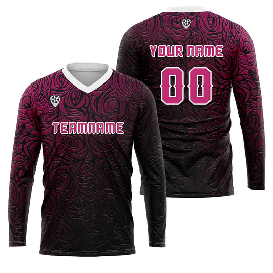 Kundenspezifisches Rose Basketball Fußball Schießen langes T-Shirt für Erwachsene und Kinder