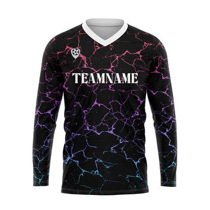 Kundenspezifisches Schwarz Weiß Rosa Basketball Fußball Schießen langes T-Shirt für Erwachsene und Kinder