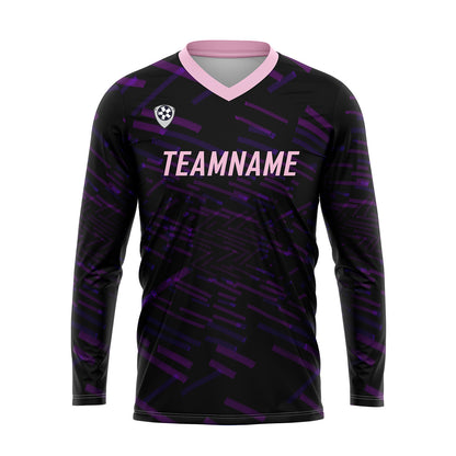 Kundenspezifisches Lila Rosa Basketball Fußball Schießen langes T-Shirt für Erwachsene und Kinder
