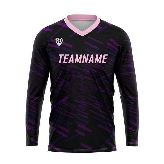 Kundenspezifisches Lila Rosa Basketball Fußball Schießen langes T-Shirt für Erwachsene und Kinder