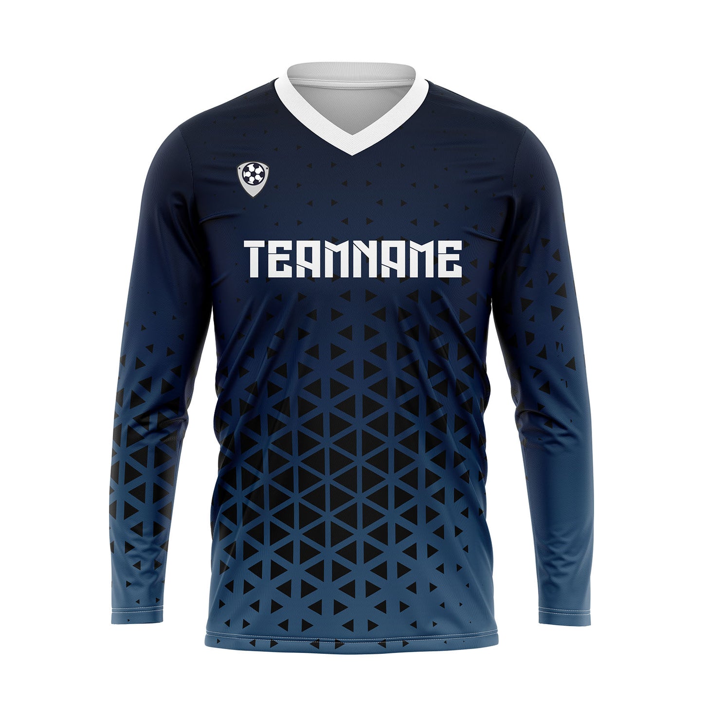 Kundenspezifisches Blau Weiß Basketball Fußball Schießen langes T-Shirt für Erwachsene und Kinder