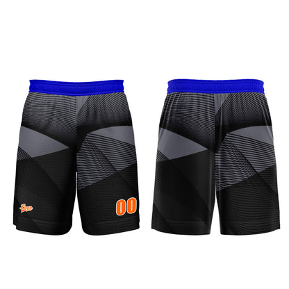 Benutzerdefinierter Schwarz Blau Basketball Jersey Uniform Anzug gedruckt Ihr Logo Name Nummer