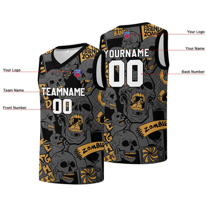 Individuelle Basketball-Jersey für Männer und Frauen. Gestickter und gedruckter Name, Nummer und Logo