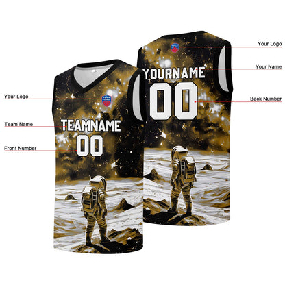 Individuelle Basketball-Jersey für Männer und Frauen. Gestickter und gedruckter Name, Nummer und Logo
