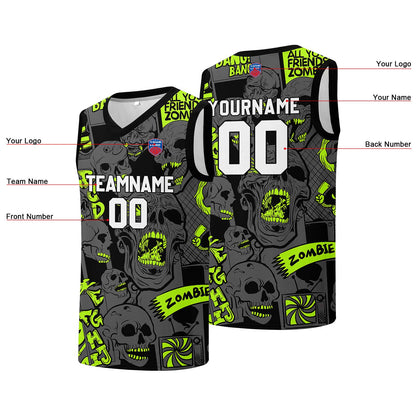 Individuelle Basketball-Jersey für Männer und Frauen. Gestickter und gedruckter Name, Nummer und Logo