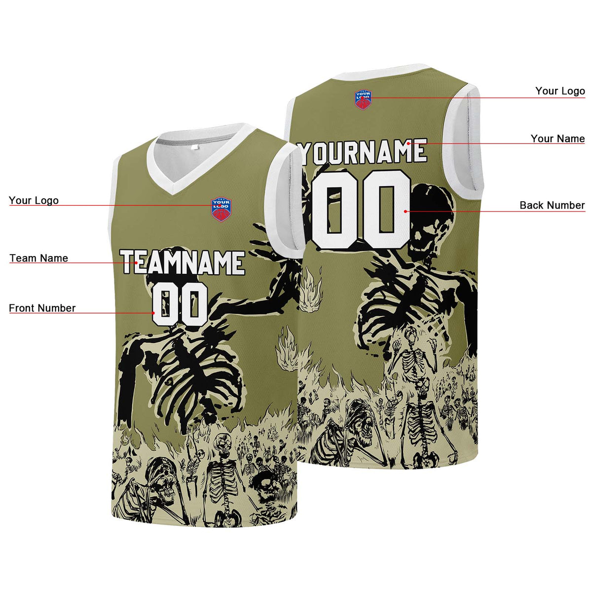 Individuelle Basketball-Jersey für Männer und Frauen. Gestickter und gedruckter Name, Nummer und Logo