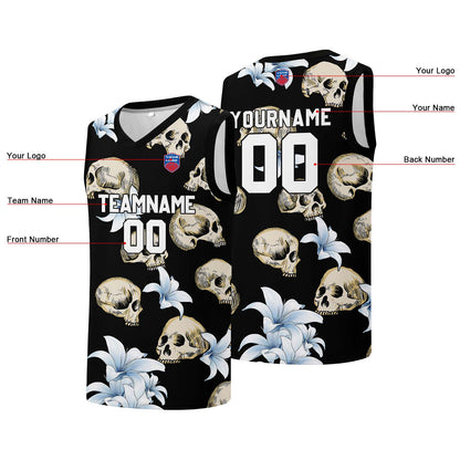 Individuelle Basketball-Jersey für Männer und Frauen. Gestickter und gedruckter Name, Nummer und Logo