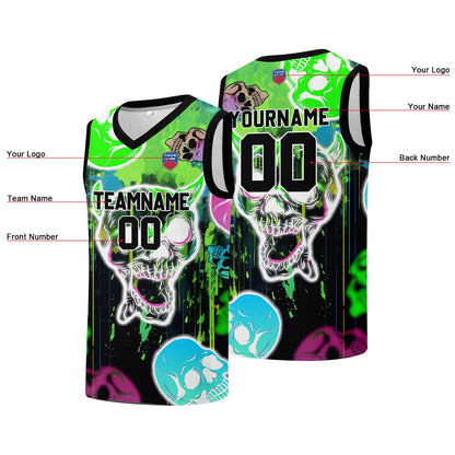 Individuelle Basketball-Jersey für Männer und Frauen. Gestickter und gedruckter Name, Nummer und Logo