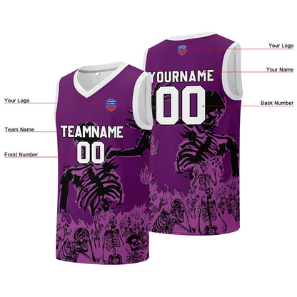Individuelle Basketball-Jersey für Männer und Frauen. Gestickter und gedruckter Name, Nummer und Logo