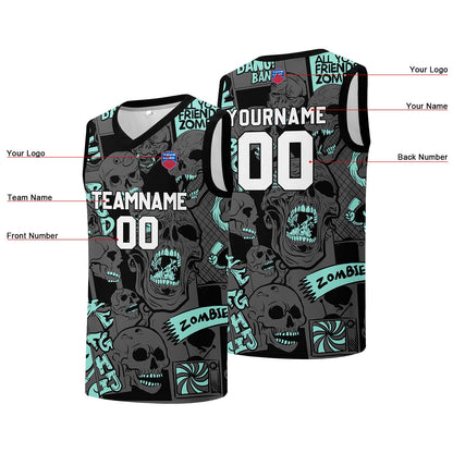 Individuelle Basketball-Jersey für Männer und Frauen. Gestickter und gedruckter Name, Nummer und Logo