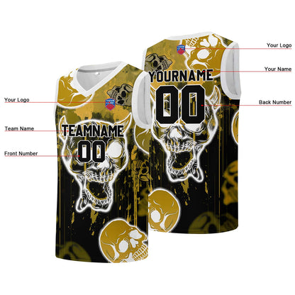 Individuelle Basketball-Jersey für Männer und Frauen. Gestickter und gedruckter Name, Nummer und Logo