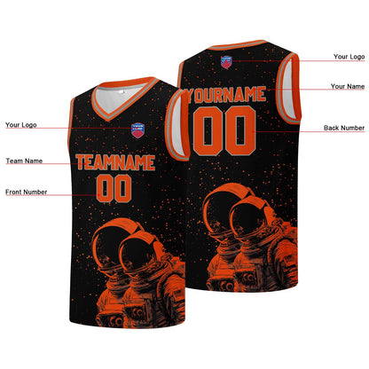 Individuelle Basketball-Jersey für Männer und Frauen. Gestickter und gedruckter Name, Nummer und Logo
