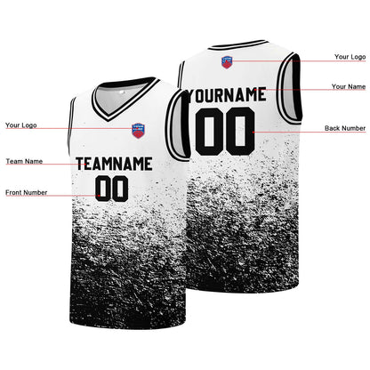 Individuelle Basketball-Jersey für Männer und Frauen. Gestickter und gedruckter Name, Nummer und Logo