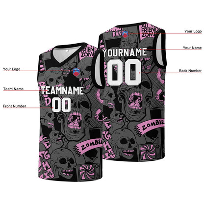Individuelle Basketball-Jersey für Männer und Frauen. Gestickter und gedruckter Name, Nummer und Logo