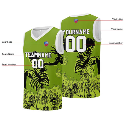 Individuelle Basketball-Jersey für Männer und Frauen. Gestickter und gedruckter Name, Nummer und Logo