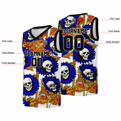 Individuelle Basketball-Jersey für Männer und Frauen. Gestickter und gedruckter Name, Nummer und Logo