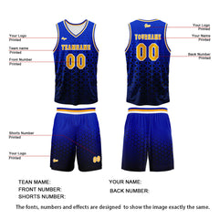 Benutzerdefinierter Blau  Orange Basketball Jersey Uniform Anzug gedruckt Ihr Logo Name Nummer