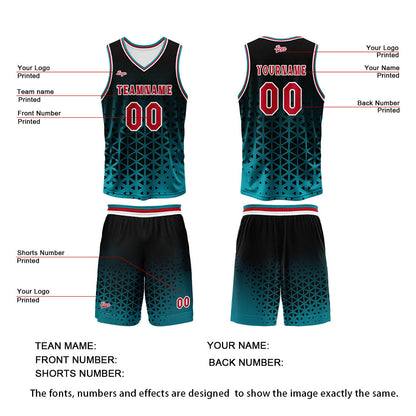 Benutzerdefinierter Grün Rot Basketball Jersey Uniform Anzug gedruckt Ihr Logo Name Nummer