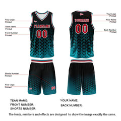 Benutzerdefinierter Grün Rot Basketball Jersey Uniform Anzug gedruckt Ihr Logo Name Nummer