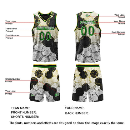 Benutzerdefinierte Schwarz Gelb Reversible Basketball Jersey Personalisierte Print Name Nummer Logo