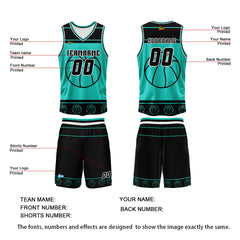 Benutzerdefinierter Weiß Tiffany Blau Basketball Jersey Uniform Anzug gedruckt Ihr Logo Name Nummer