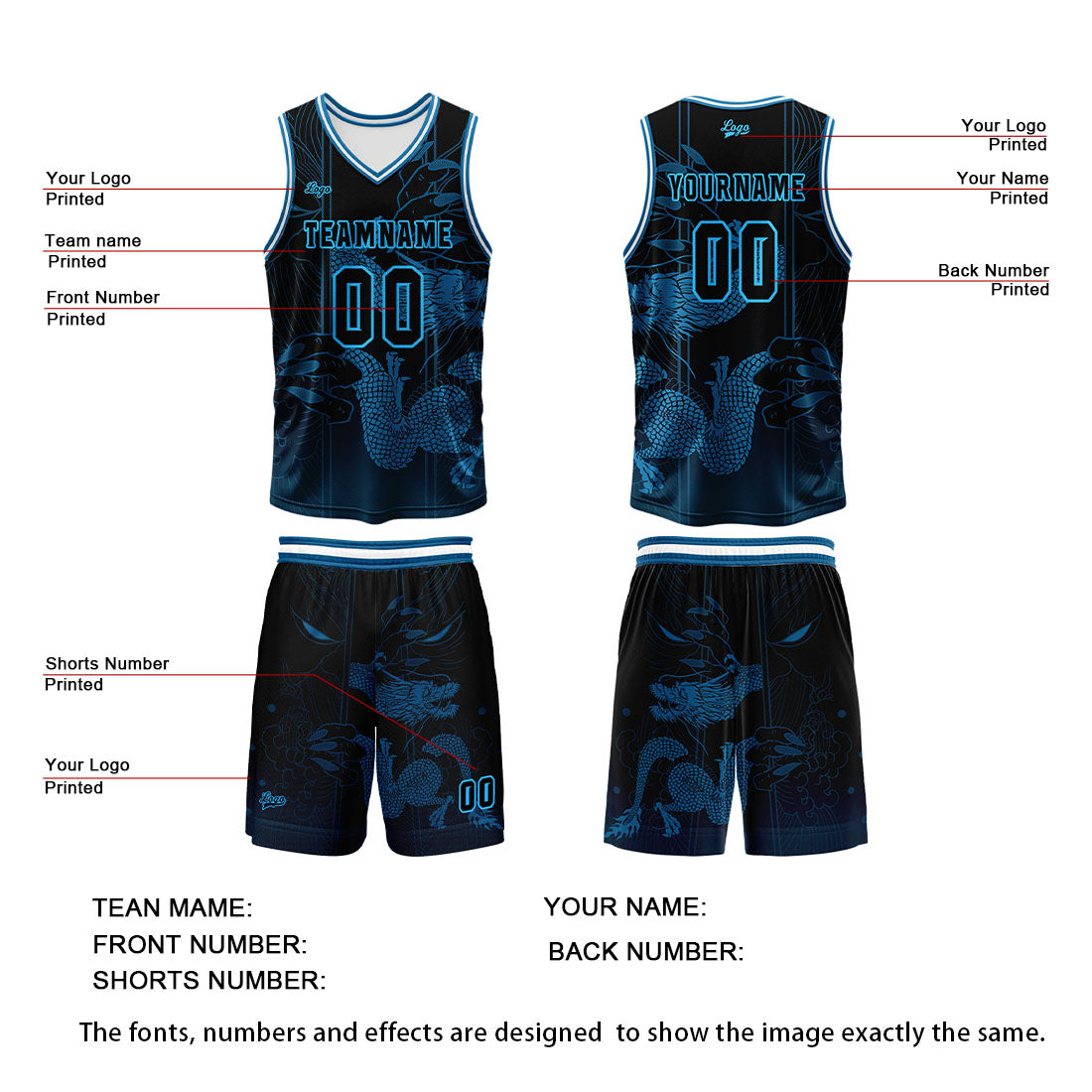 Benutzerdefinierte Blau Reversible Basketball Jersey Personalisierte Print Name Nummer Logo