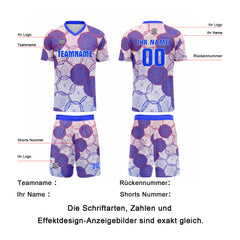 Benutzerdefinierte Weiß Blau Orange  Trikots für Männer Frauen Personalisierte Fußball Uniformen für Erwachsene und Kind