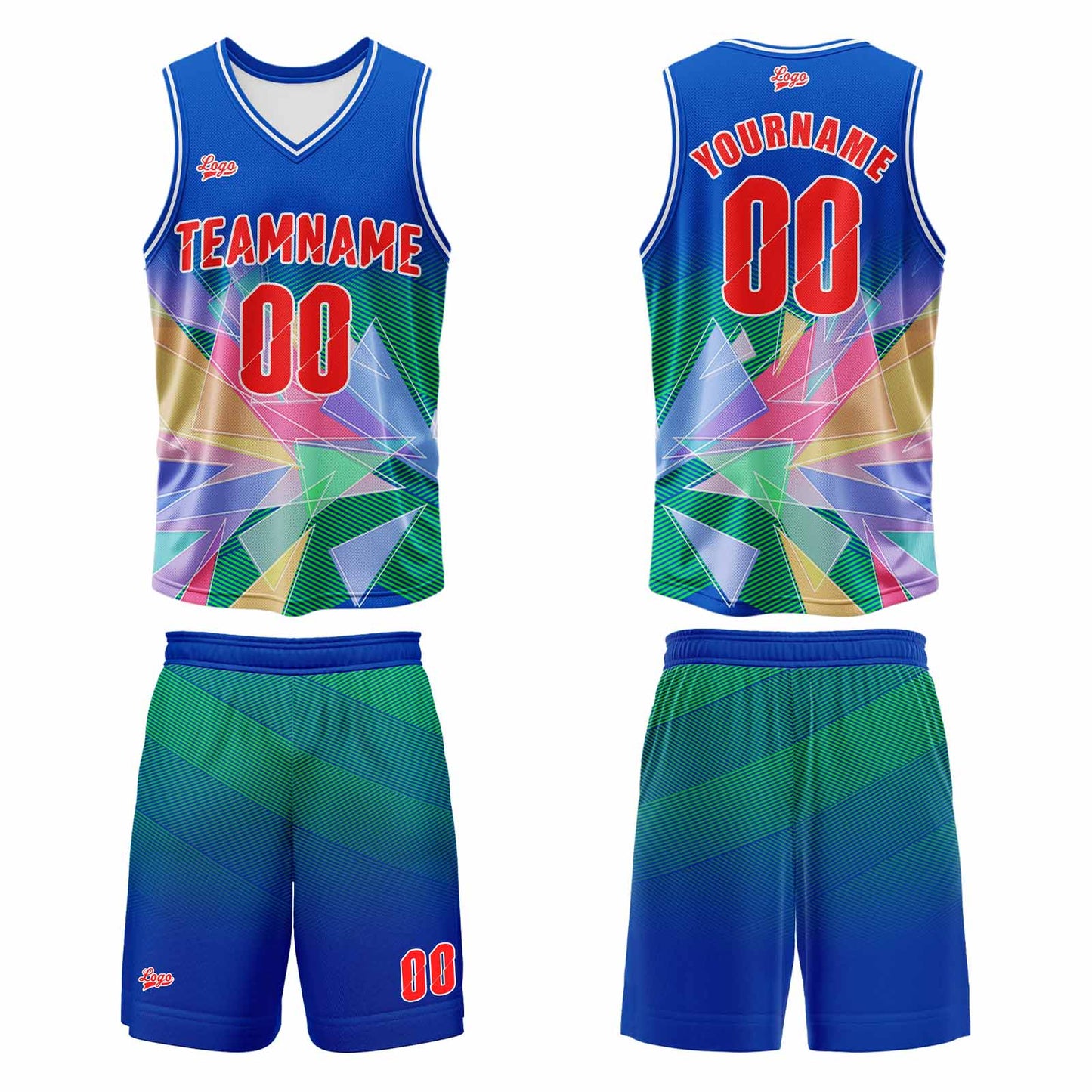 Benutzerdefinierter Blau Basketball Jersey Uniform Anzug gedruckt Ihr Logo Name Nummer