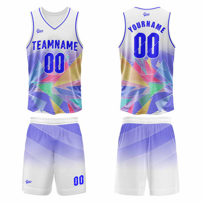 Benutzerdefinierter Weiß Basketball Jersey Uniform Anzug gedruckt Ihr Logo Name Nummer