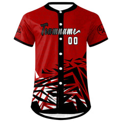 Benutzerdefiniert Rot Schwarz Personalisierter Baseball Jersey mit Farbverlauf Team Uniform mit Namen und Nummer