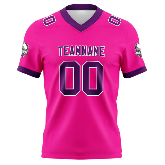 Benutzerdefinierte Rosa Lila Fußball Trikots Personalisierter Name Nummer Logo