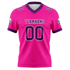 Benutzerdefinierte Rosa Lila Fußball Trikots Personalisierter Name Nummer Logo