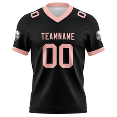 Benutzerdefinierte Schwarz Rosa Fußball Trikots Personalisierter Name Nummer Logo