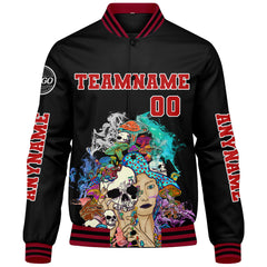 Maßgeschneiderte Rot Letterman Varsity Jacket Individuelle Stickerei Druck nach Ihrem Wunsch