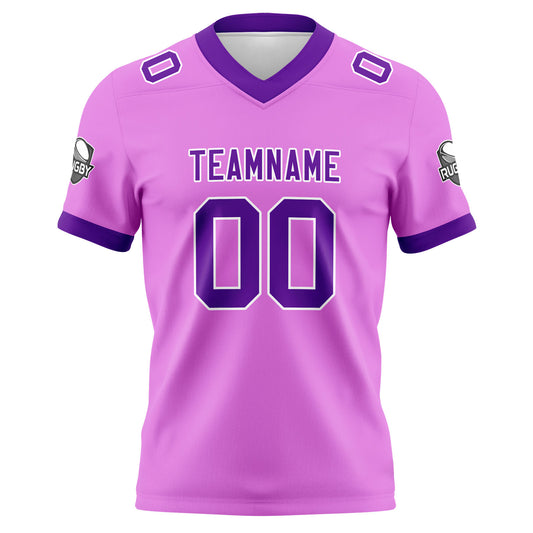 Benutzerdefinierte Rosa Lila Fußball Trikots Personalisierter Name Nummer Logo