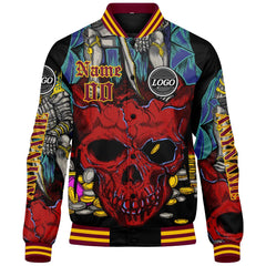 Maßgeschneiderte Rot Letterman Varsity Jacket Individuelle Stickerei Druck nach Ihrem Wunsch