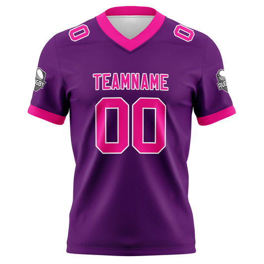 Benutzerdefinierte Lila Rosa Fußball Trikots Personalisierter Name Nummer Logo