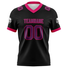Benutzerdefinierte Schwarz Rosa Fußball Trikots Personalisierter Name Nummer Logo