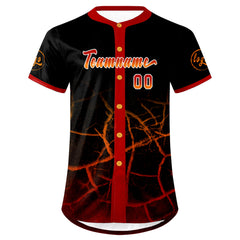 Benutzerdefiniert Schwarz Rot Personalisierter Baseball Jersey mit Farbverlauf Team Uniform mit Namen und Nummer