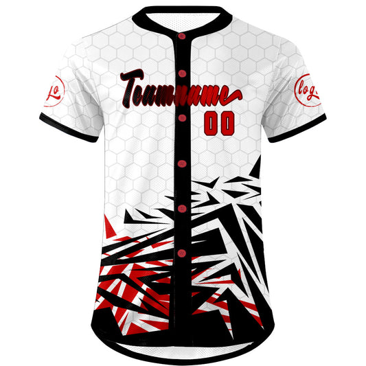 Benutzerdefiniert Schwarz Rot Personalisierter Baseball Jersey mit Farbverlauf Team Uniform mit Namen und Nummer