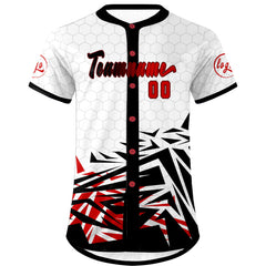 Benutzerdefiniert Schwarz Rot Personalisierter Baseball Jersey mit Farbverlauf Team Uniform mit Namen und Nummer