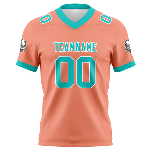 Benutzerdefinierte Rosa Cyan Fußball Trikots Personalisierter Name Nummer Logo